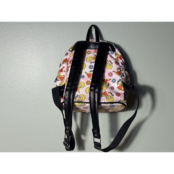 Lisa Simpson All over Print Character Floral Nylon Mini Backpack - Picture 2 of 3